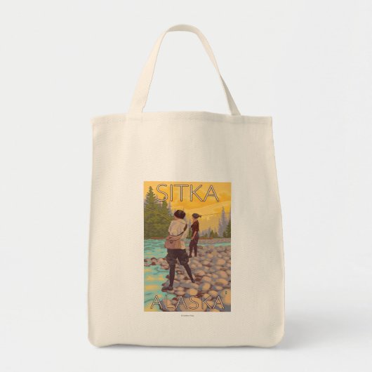 Vrouwenvisserij - Sitka, Alaska Tote Bag (Voorkant)