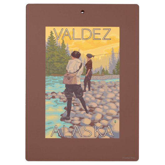 Vrouwenvisserij - Valdez, Alaska Klembord (Achterkant)