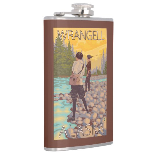 Vrouwenvisserij - Wrangell, Alaska Heupfles (Rechts)