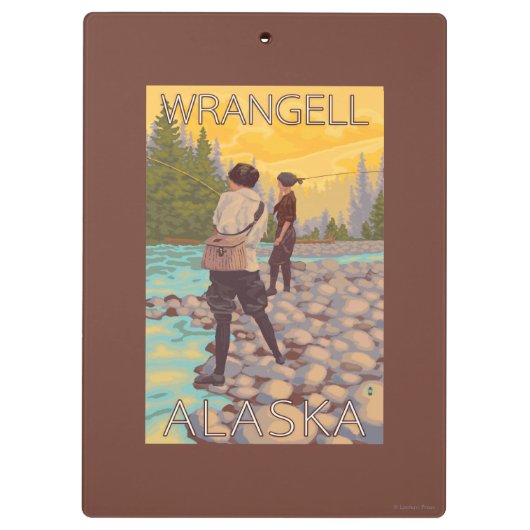 Vrouwenvisserij - Wrangell, Alaska Klembord (Achterkant)