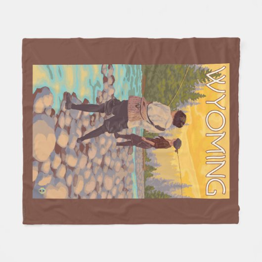 Vrouwenvisserij - Wyoming Fleece Deken (Voorkant (Horizontaal))