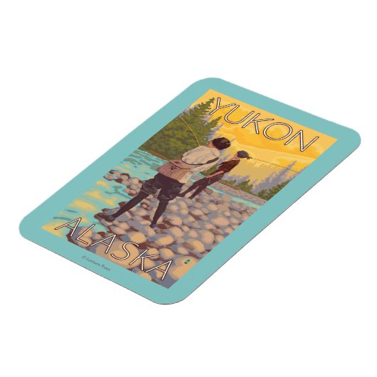 Vrouwenvisserij - Yukon, Alaska Magneet (Linkerzijde)
