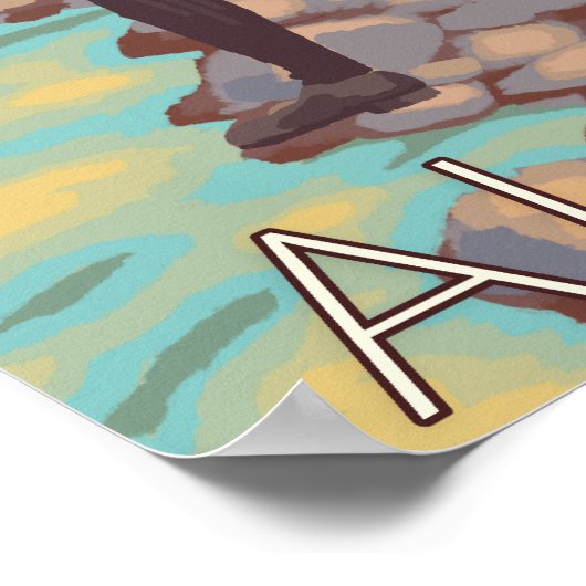 Vrouwenvisserij - Yukon, Alaska Poster (Hoek)