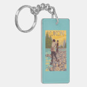 Vrouwenvisserij - Yukon, Alaska Sleutelhanger (Voorkant Links)