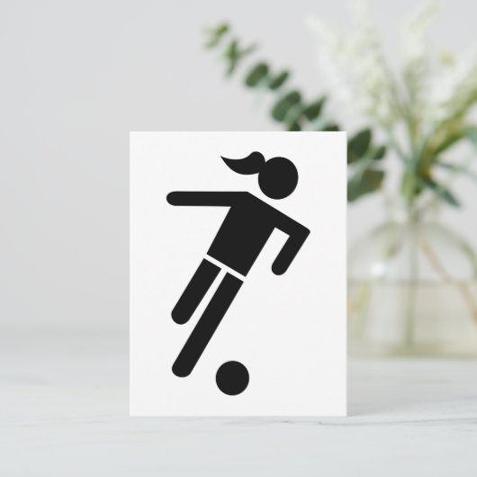 Vrouwenvoetbal Briefkaart (Staand voorkant)