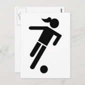 Vrouwenvoetbal Briefkaart (Voorkant / Achterkant)