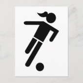 Vrouwenvoetbal Briefkaart (Voorkant)