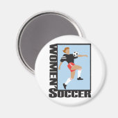 Vrouwenvoetbal Magneet (Voorkant / Achterkant)