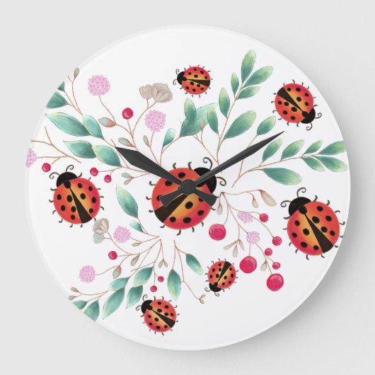 Vrouwenvogels en bessen wandklok (Voorkant)