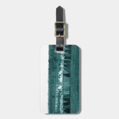 Vrouwenvrouw van 1890, groen voor Tug-O-War Fox Bagagelabel (Voorkant verticaal)