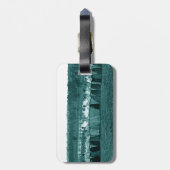 Vrouwenvrouw van 1890, groen voor Tug-O-War Fox Bagagelabel (Achterkant verticaal)