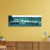 Vrouwenvrouw van 1890, groen voor Tug-O-War Fox Canvas Afdruk (Insitu (Woonkamer))