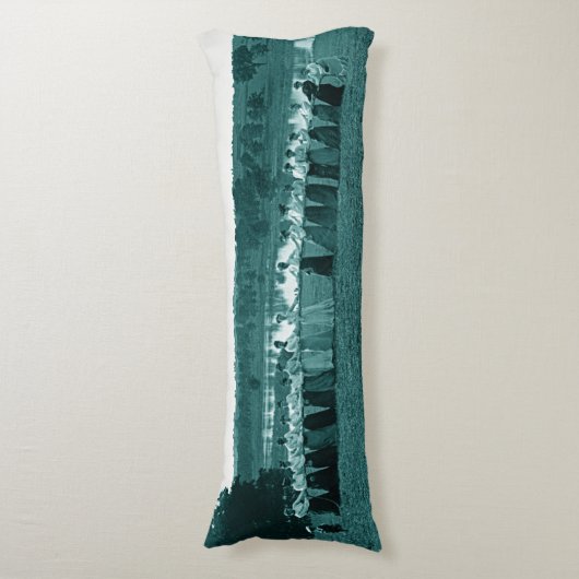 Vrouwenvrouw van 1890, groen voor Tug-O-War Fox Lichaamskussen (Voorkant Verticaal)