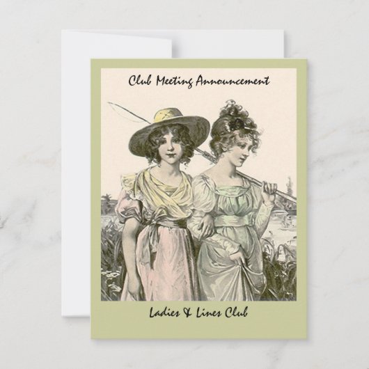 VROUWENVROUWENVISSERIJGROEP CLUB-INVITATIE KAART (Voorkant)