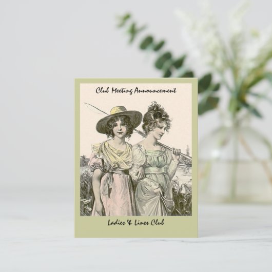 VROUWENVROUWENVISSERIJGROEP CLUB-INVITATIE KAART (Staand voorkant)