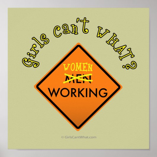 Vrouwenwerkbord Poster (Voorkant)
