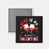 Vrouwenwijn is mijn Valentijnshartjes bijpassend d Magneet (Voorkant / Achterkant)