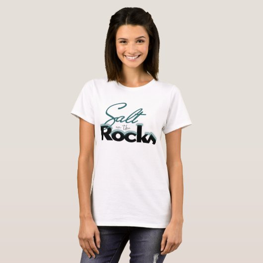 Vrouwenzout op de Rocks Tee Shirt (Voorkant volledig)