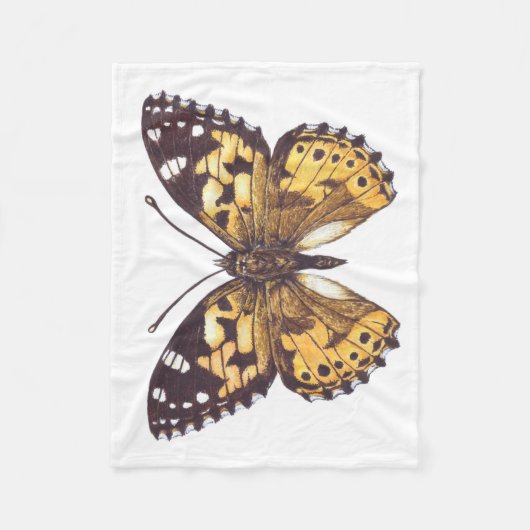 Vrouwerijvlinder Fleece Deken (Voorkant)