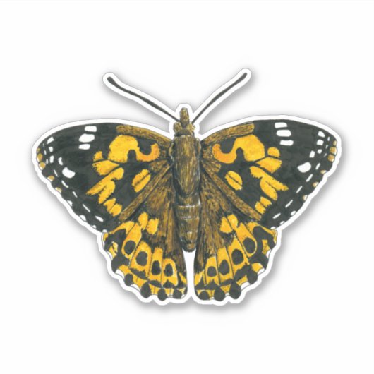 Vrouwerijvlinder Sticker (Voorkant)