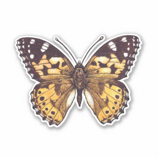 Vrouwerijvlinder Sticker (Voorkant)