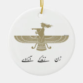 VrouwLifeFreedom 2-Sided keramische versiering Keramisch Ornament (Voorkant)