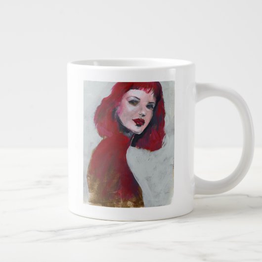 Vrouwportret - Rood Grote Koffiekop (Rechts)
