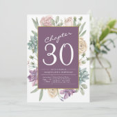 Vrouw's 30e verjaardag Floral Surprise Party Kaart (Staand voorkant)