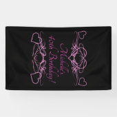 Vrouw's 40e verjaardag spandoek (Horizontaal)