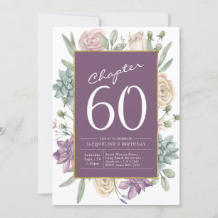 Vrouw's 60e verjaardag Floral Surprise Party Kaart