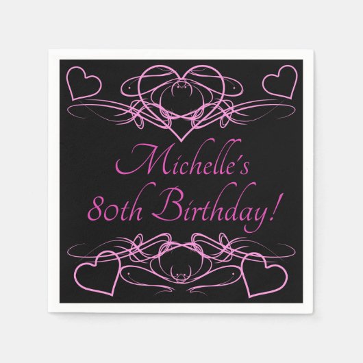 Vrouw's 80ste verjaardag servet (Voorkant)