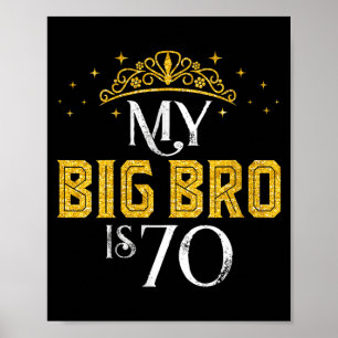 Vrouws grote broer is 70 jaar oud gelukkige 70e poster
