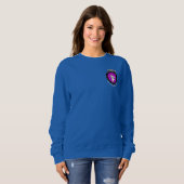 Vrouw's Officiële Kleine Logo Sweatshirt Royal (Voorkant volledig)