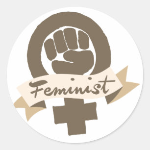 Vrouwsymbool Ronde Sticker
