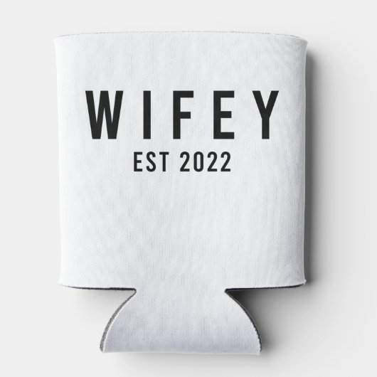 Vrouwtje Est 2022 Bruid in wording vrijgezellenfee Blikjeskoeler (Achterkant)