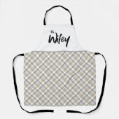 Vrouwtje Grappige Bruid Typografie Neutraal Plaidp Schort (Voorkant)