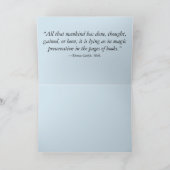 Vrouwtje leest, Victoriaans quote Kaart (Binnen)