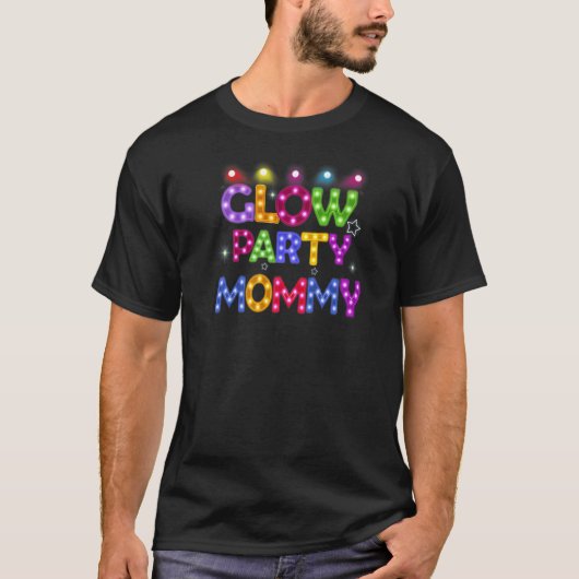 Vrouwtjes gloed mammie marthday lights party moth t-shirt (Voorkant)