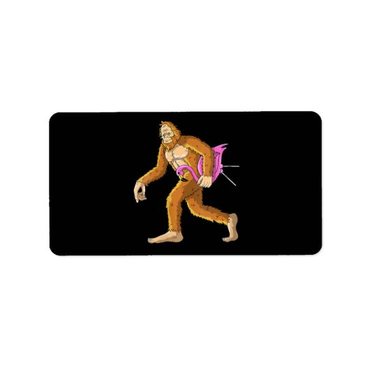 Vrouwtjes met Flamingo Animal Costume Gift Etiket (Voorkant)