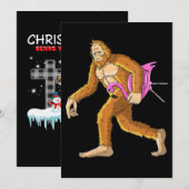 Vrouwtjes met Flamingo Animal Costume Gift Save The Date (Voorkant / Achterkant)