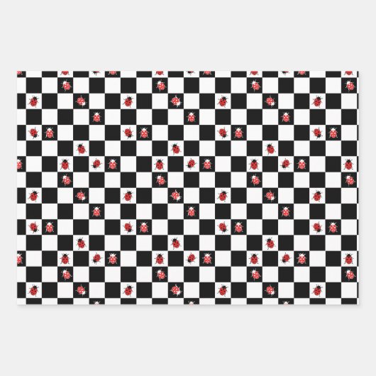 Vrouwtjes op een schaakbord inpakpapier vel (Voorkant 3)