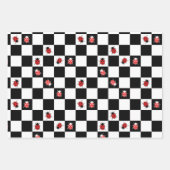 Vrouwtjes op een schaakbord inpakpapier vel (Voorkant 2)