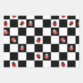 Vrouwtjes op een schaakbord inpakpapier vel (Voorkant)