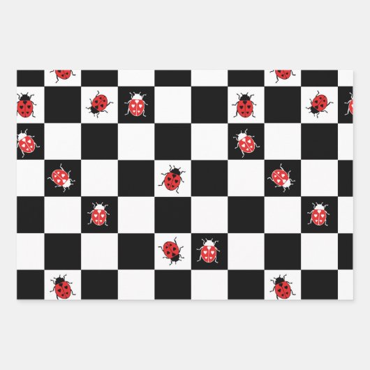 Vrouwtjes op een schaakbord inpakpapier vel (Voorkant)