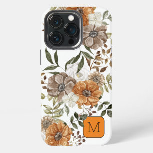  vrouwtjesbloem met Oranje initiaal grens iPhone 13 Pro Hoesje