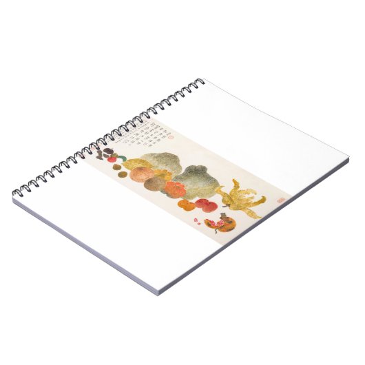 Vrucht (1945) Chinees schilderij van Ding Fuzhi. Notitieboek (Linkerzijde)