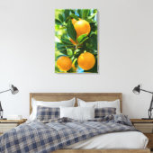 Vrucht Dragende Sinaasappelboom Canvas Afdruk (Insitu (Slaapkamer))