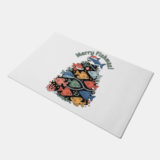 Vrucht met kerstbomen Vist Deurmat (Schuin)