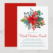 Vrucht met Virtual KerstBrunch Winter Florals Kaart (Voorkant / Achterkant)