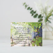 Vrucht van de Geest Bijbelgeheugenvers Briefkaart (Staand voorkant)